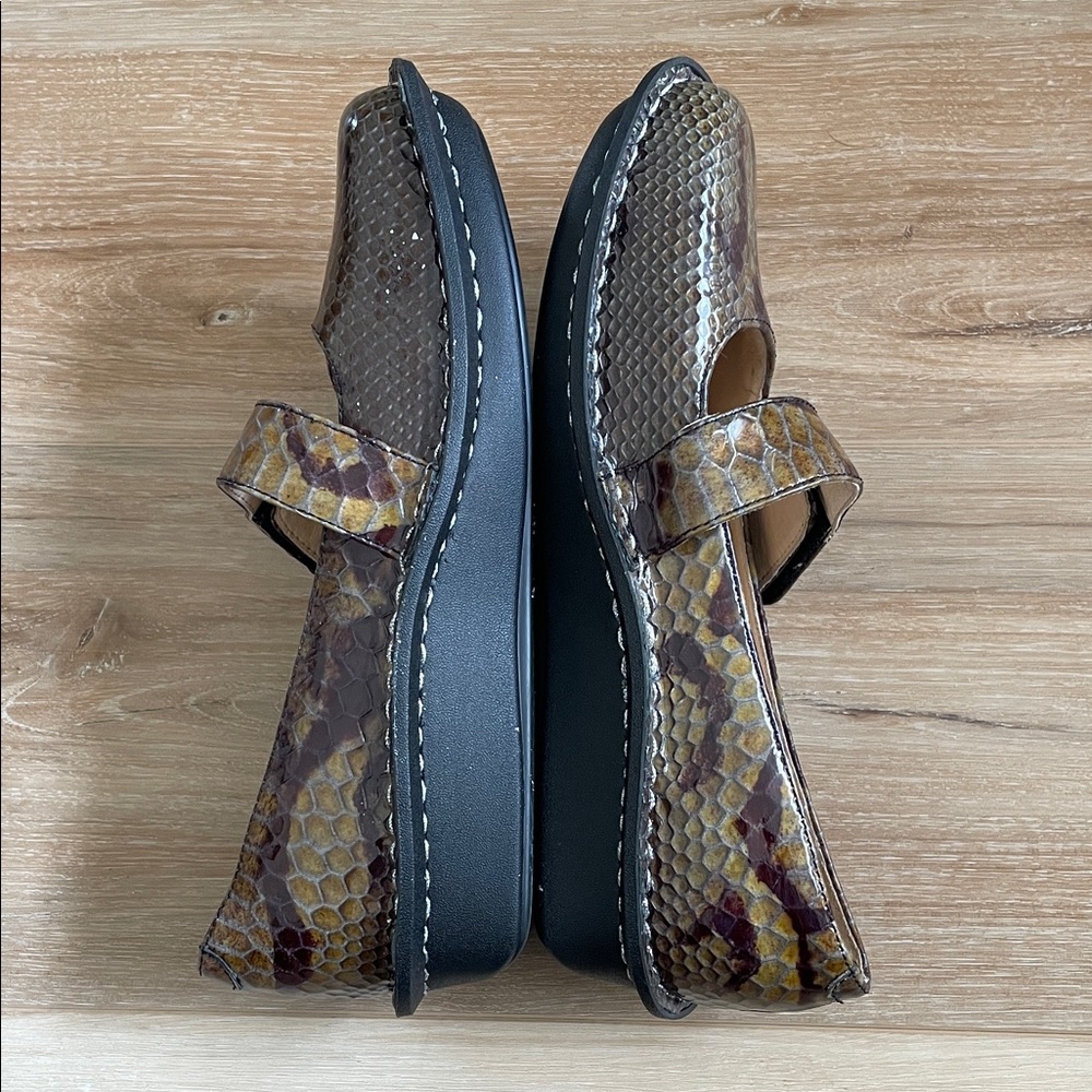 Algeria Leather Snake Pattern Dress Shoes - Brown and Black size 36 - Picture 4 of 5